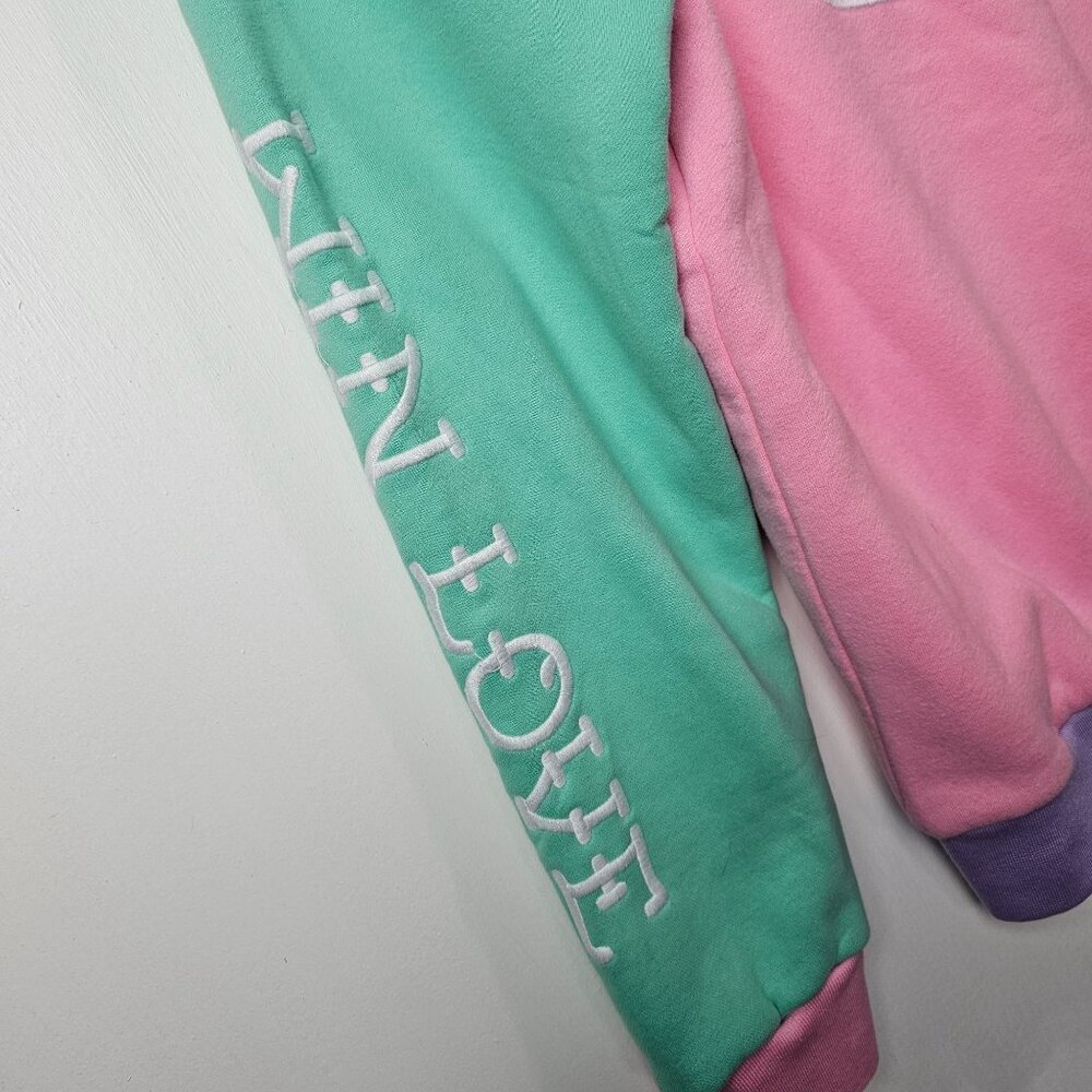 Celestialfox.Ca DISCONTINUED Color Blocking Pastel Pink Sweatshirt Tops, M - Picture 7 of 9